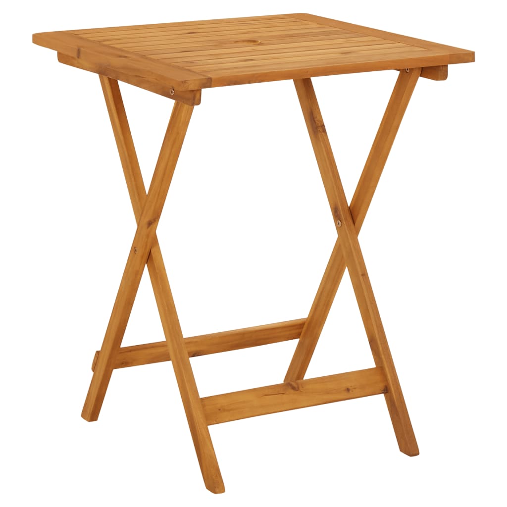 vidaXL Folding Patio Table 35.4"x35.4"x29.5" Solid Acacia Wood-0