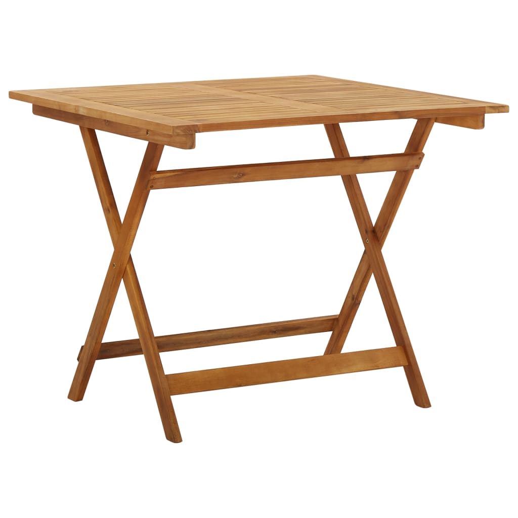 vidaXL Folding Patio Table 35.4"x35.4"x29.5" Solid Acacia Wood-31