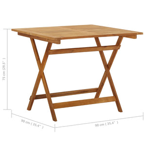 vidaXL Folding Patio Table 35.4"x35.4"x29.5" Solid Acacia Wood-30