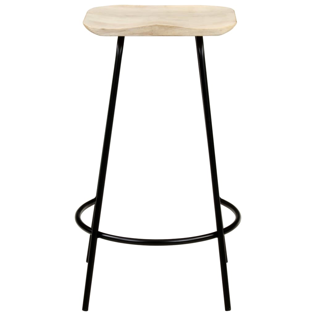 vidaXL Bar Stool Bar Seat Counter Height Island Stool for Pub Solid Mango Wood-18