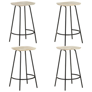 vidaXL Bar Stool Bar Seat Counter Height Island Stool for Pub Solid Mango Wood-1