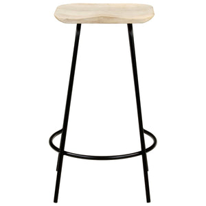 vidaXL Bar Stool Bar Seat Counter Height Island Stool for Pub Solid Mango Wood-17