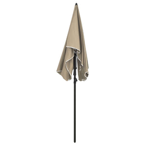 vidaXL Outdoor Umbrella Height Adjustable Parasol Patio Garden Sunshade Steel-2
