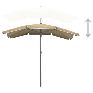 vidaXL Outdoor Umbrella Height Adjustable Parasol Patio Garden Sunshade Steel-7