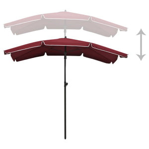 vidaXL Outdoor Umbrella Height Adjustable Parasol Patio Garden Sunshade Steel-17