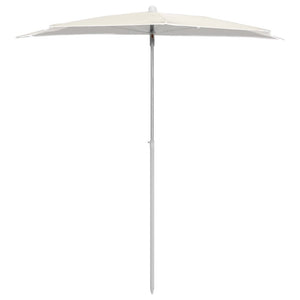 vidaXL Garden Half Parasol with Pole Outdoor Umbrella Sunshade Multi Colors-12
