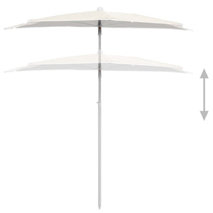 vidaXL Garden Half Parasol with Pole Outdoor Umbrella Sunshade Multi Colors-19