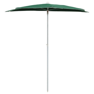 vidaXL Garden Half Parasol with Pole Outdoor Umbrella Sunshade Multi Colors-24