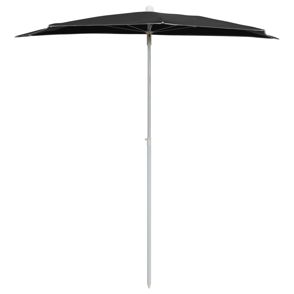 vidaXL Garden Half Parasol with Pole Outdoor Umbrella Sunshade Multi Colors-15