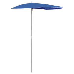 vidaXL Garden Half Parasol with Pole Outdoor Umbrella Sunshade Multi Colors-13