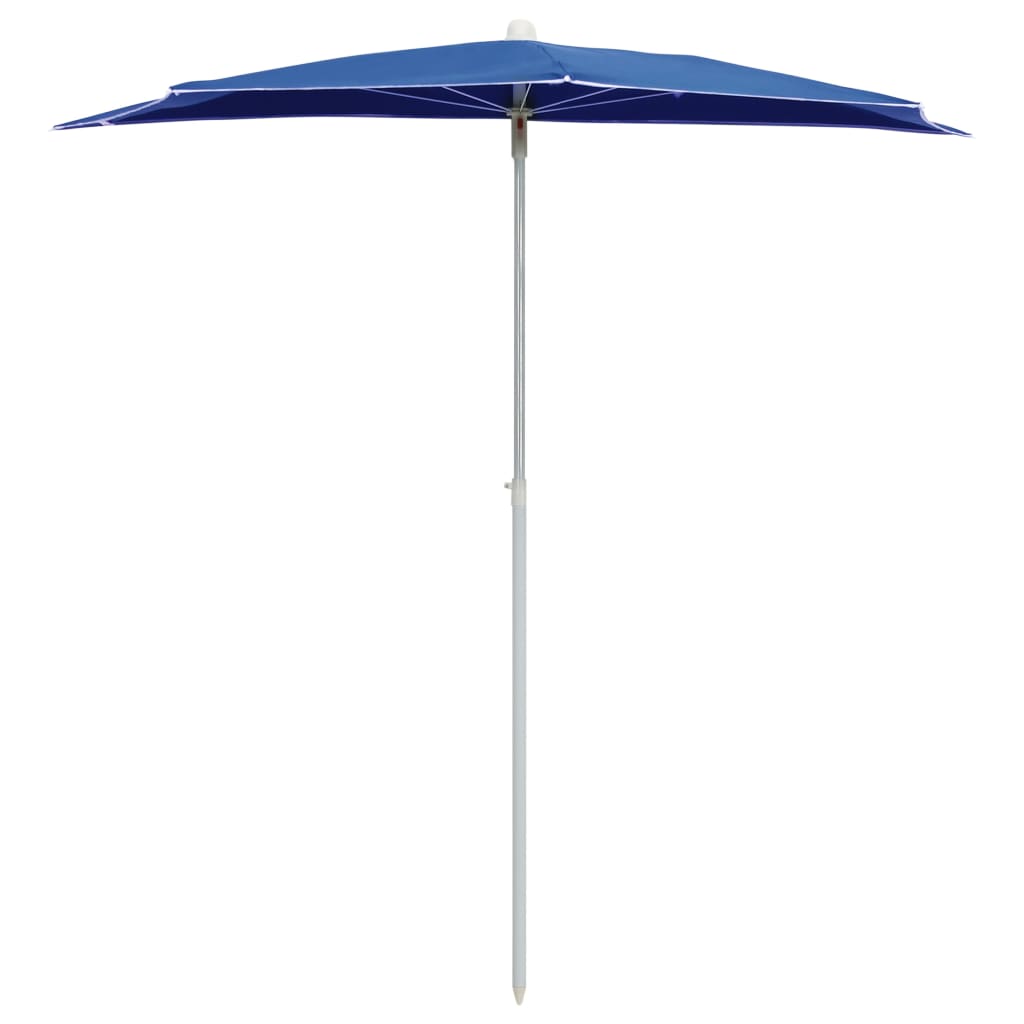 vidaXL Garden Half Parasol with Pole Outdoor Umbrella Sunshade Multi Colors-17