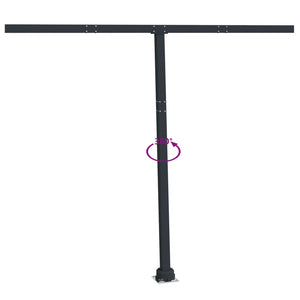 vidaXL Awning Post Set Outdoor Patio Metal Sun Shade Pole Support Canopy Iron-16