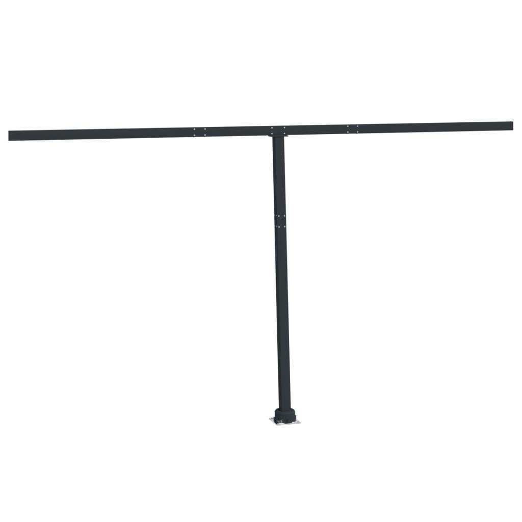 vidaXL Awning Post Set Outdoor Patio Metal Sun Shade Pole Support Canopy Iron-0