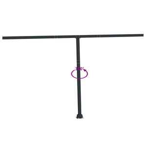 vidaXL Awning Post Set Outdoor Patio Metal Sun Shade Pole Support Canopy Iron-32