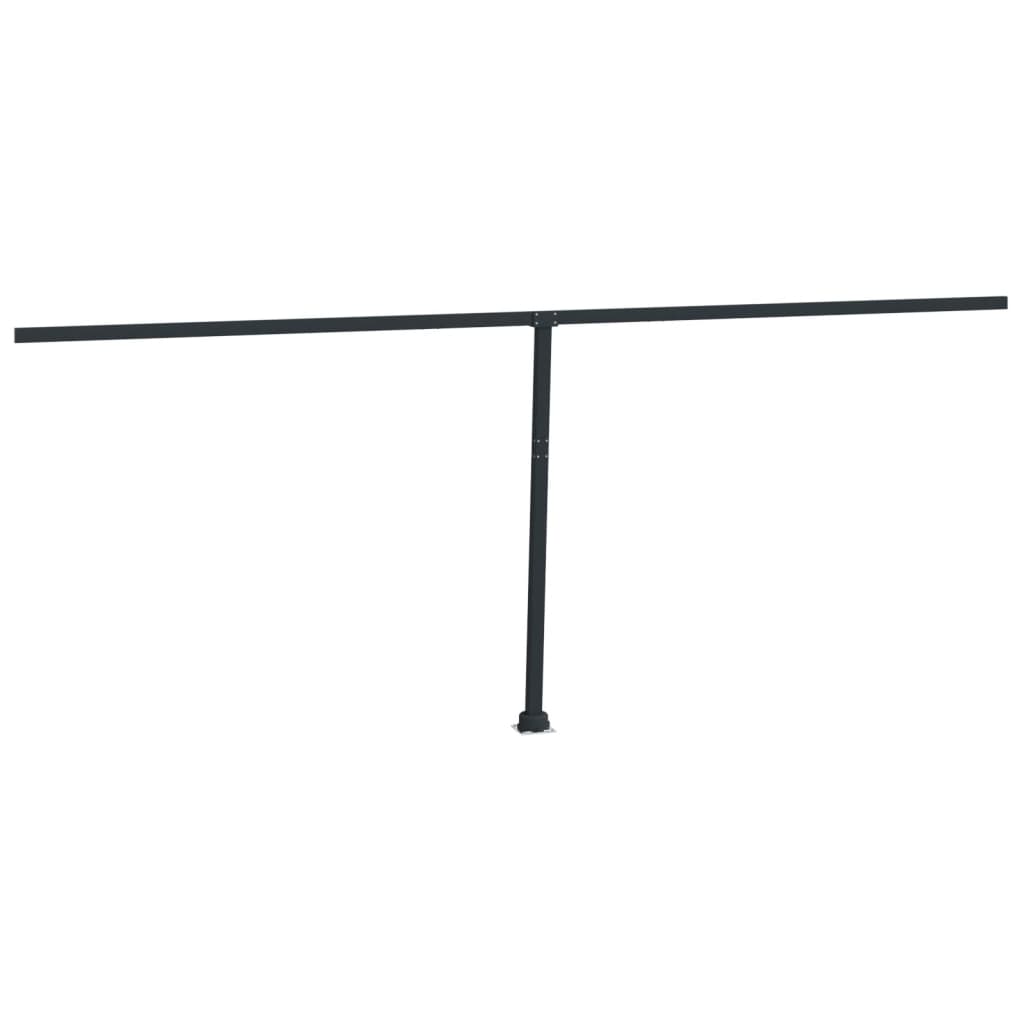 vidaXL Awning Post Set Outdoor Patio Metal Sun Shade Pole Support Canopy Iron-20