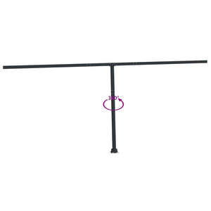 vidaXL Awning Post Set Outdoor Patio Metal Sun Shade Pole Support Canopy Iron-25