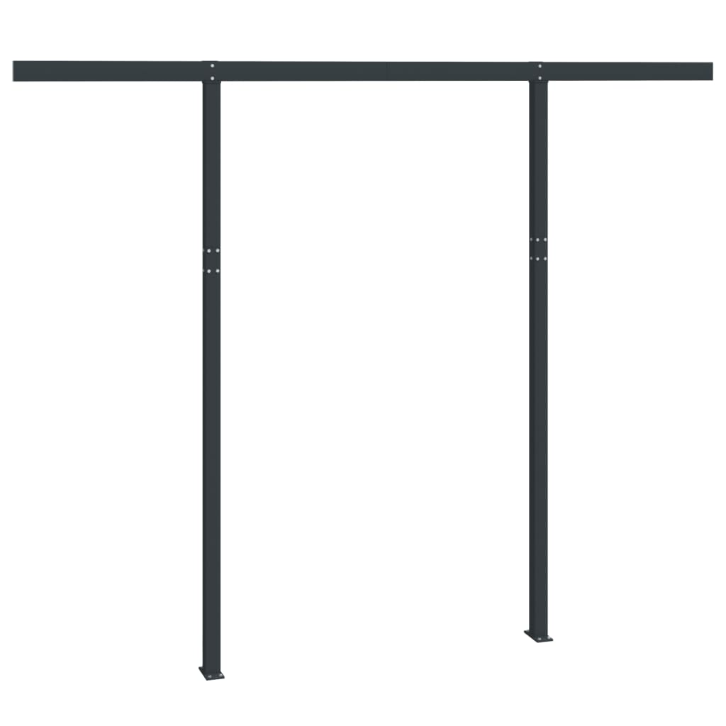 vidaXL Awning Post Set Anthracite 118.1"x96.5" Iron-0