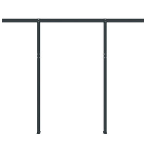 vidaXL Awning Post Set Anthracite 118.1"x96.5" Iron-20