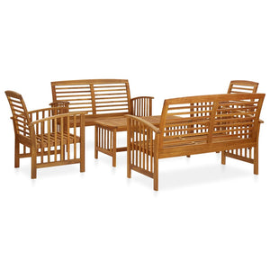 vidaXL 5 Piece Patio Lounge Set Solid Acacia Wood-1