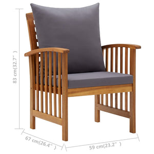 vidaXL 5 Piece Patio Lounge Set Solid Acacia Wood-18