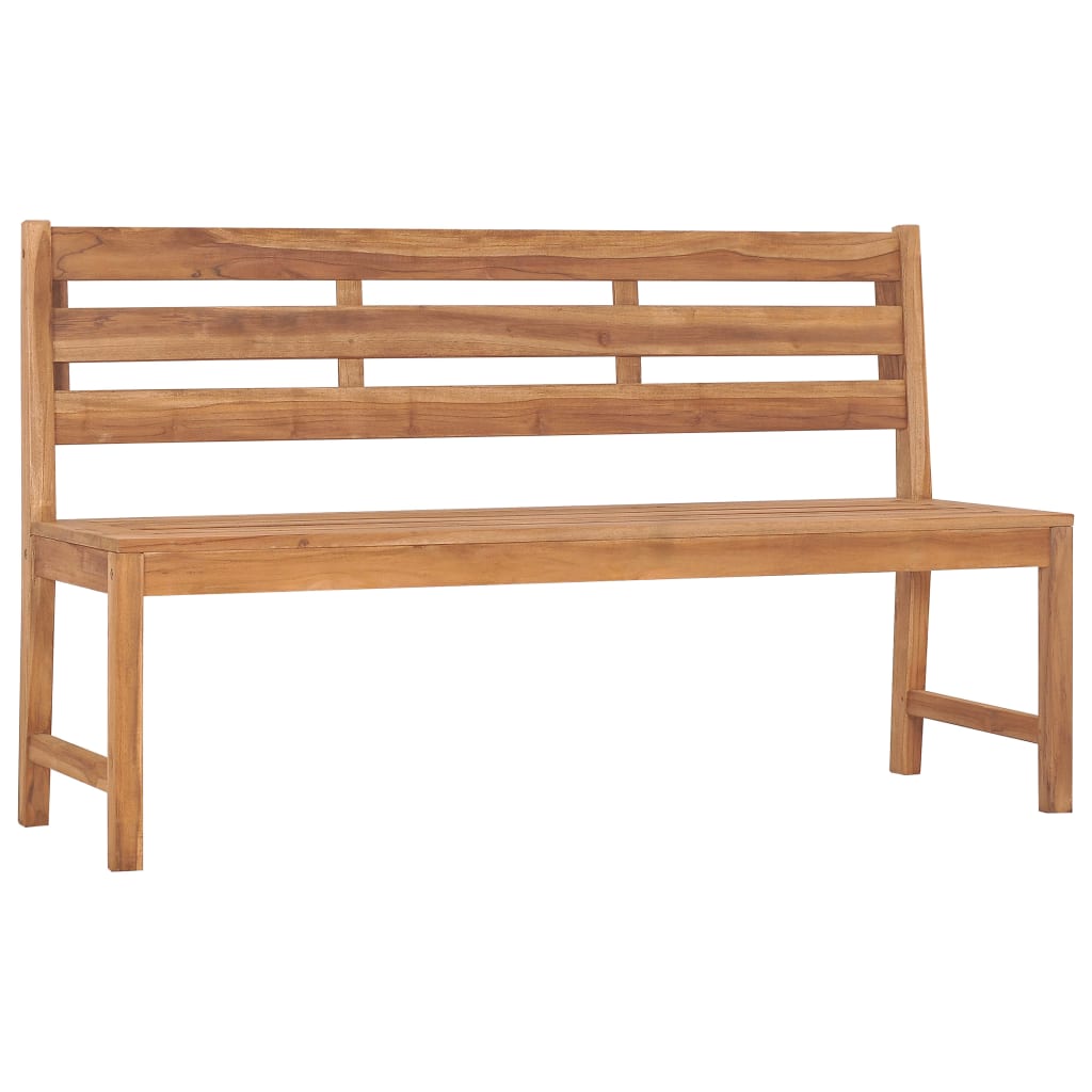 vidaXL Outdoor Patio Bench Garden Park Bench with Backrest Solid Wood Teak-22