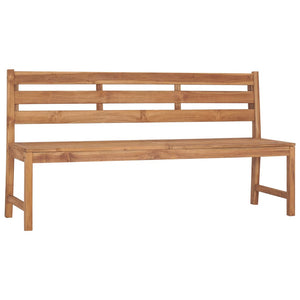 vidaXL Outdoor Patio Bench Garden Park Bench with Backrest Solid Wood Teak-11