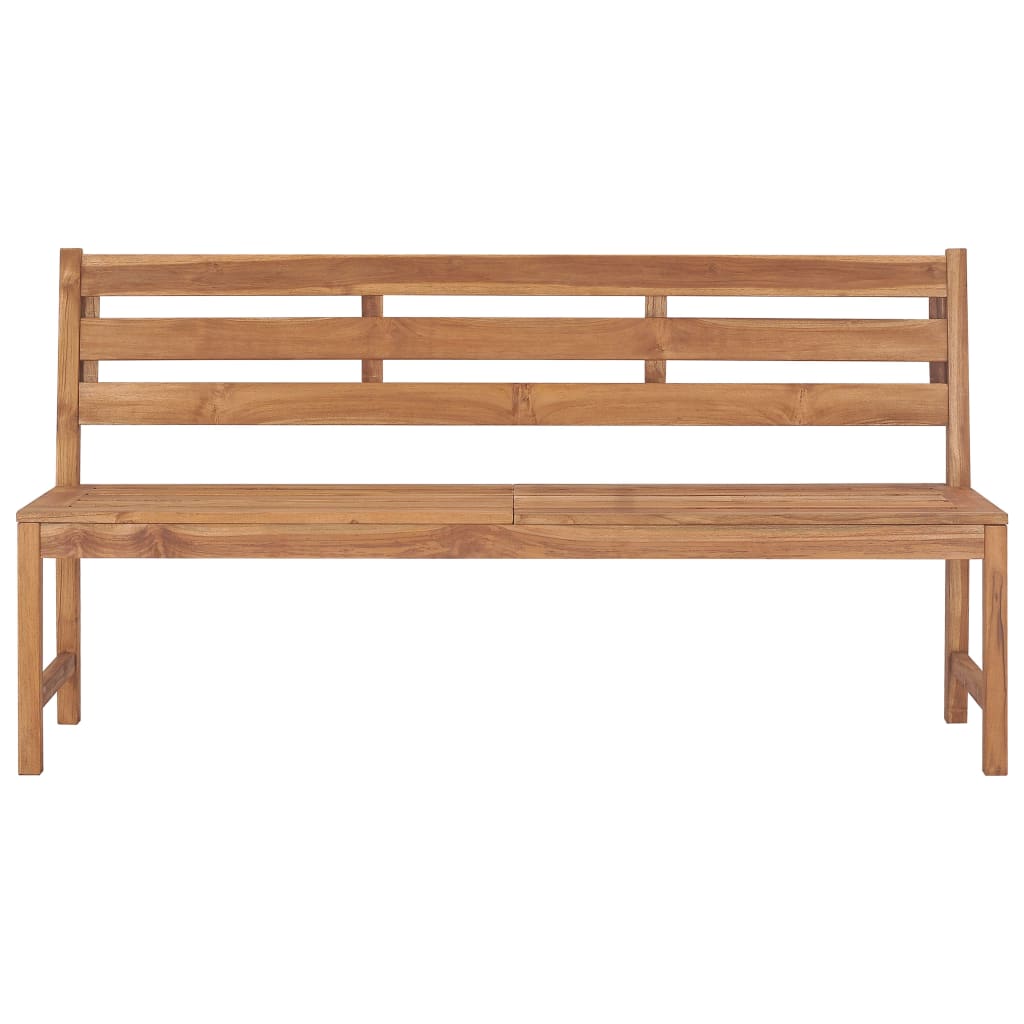 vidaXL Outdoor Patio Bench Garden Park Bench with Backrest Solid Wood Teak-15