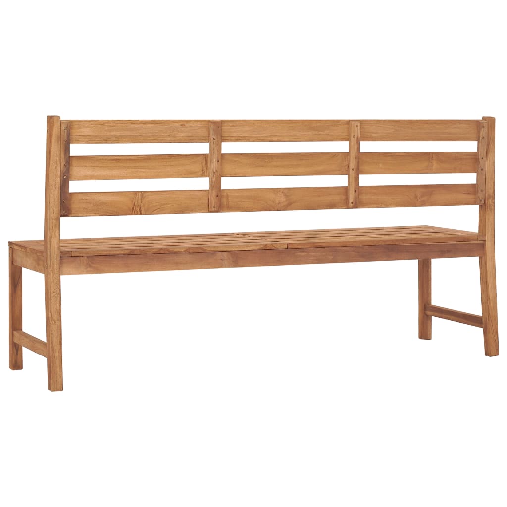 vidaXL Outdoor Patio Bench Garden Park Bench with Backrest Solid Wood Teak-21