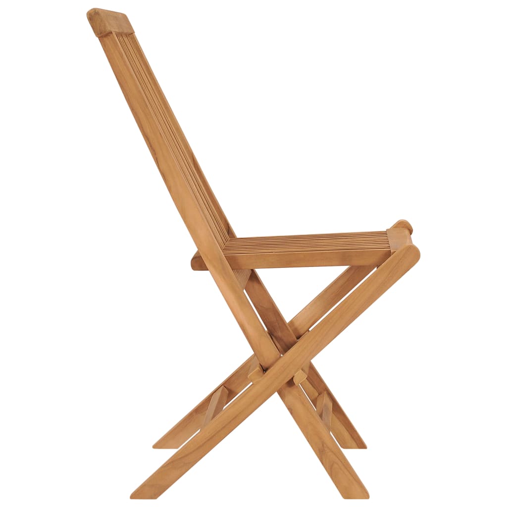 vidaXL Patio Folding Chairs Camping Garden Chair with Backrest Solid Wood Teak-28