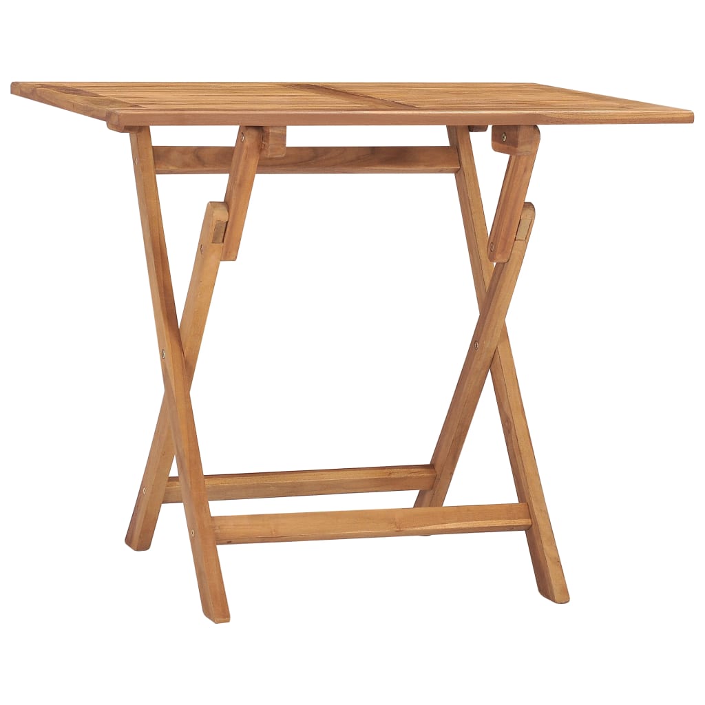 vidaXL Folding Patio Dining Table 35.4"x23.6"x29.5" Solid Teak Wood-0