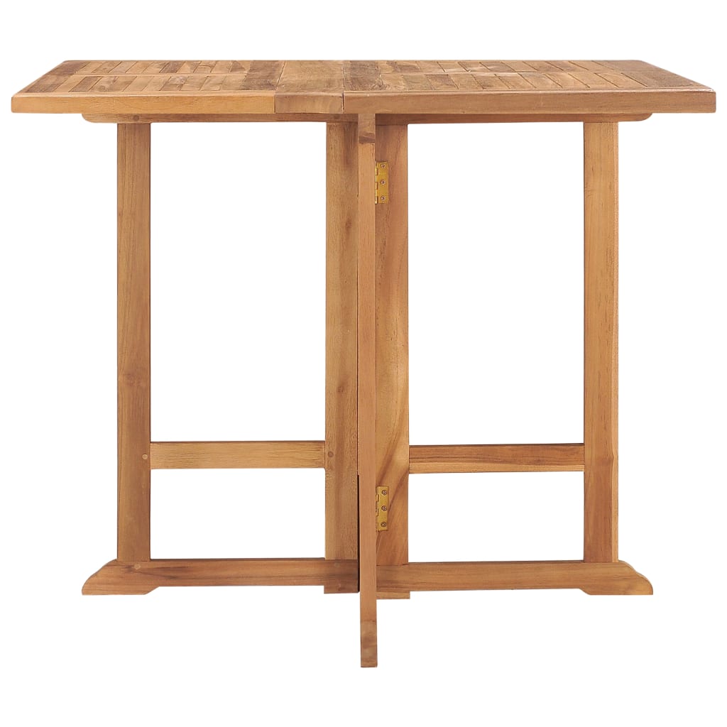 vidaXL Folding Patio Dining Table 35.4"x35.4"x29.5" Solid Teak Wood-0