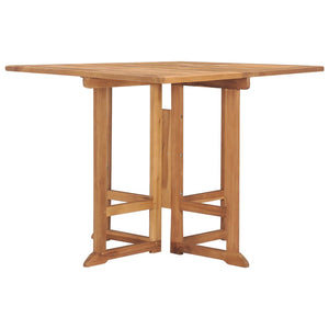 vidaXL Folding Patio Dining Table 35.4"x35.4"x29.5" Solid Teak Wood-1