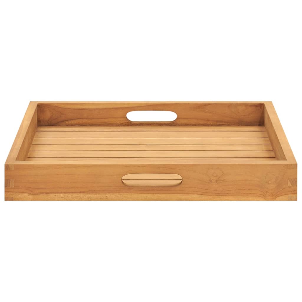 vidaXL Serving Tray Wooden Serving Plate with Raised Edges Solid Wood Teak-20