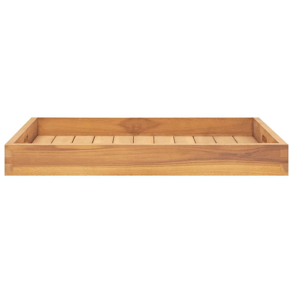 vidaXL Serving Tray Wooden Serving Plate with Raised Edges Solid Wood Teak-9