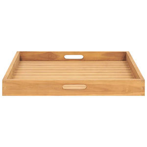 vidaXL Serving Tray Wooden Serving Plate with Raised Edges Solid Wood Teak-17