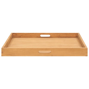 vidaXL Serving Tray Wooden Serving Plate with Raised Edges Solid Wood Teak-11