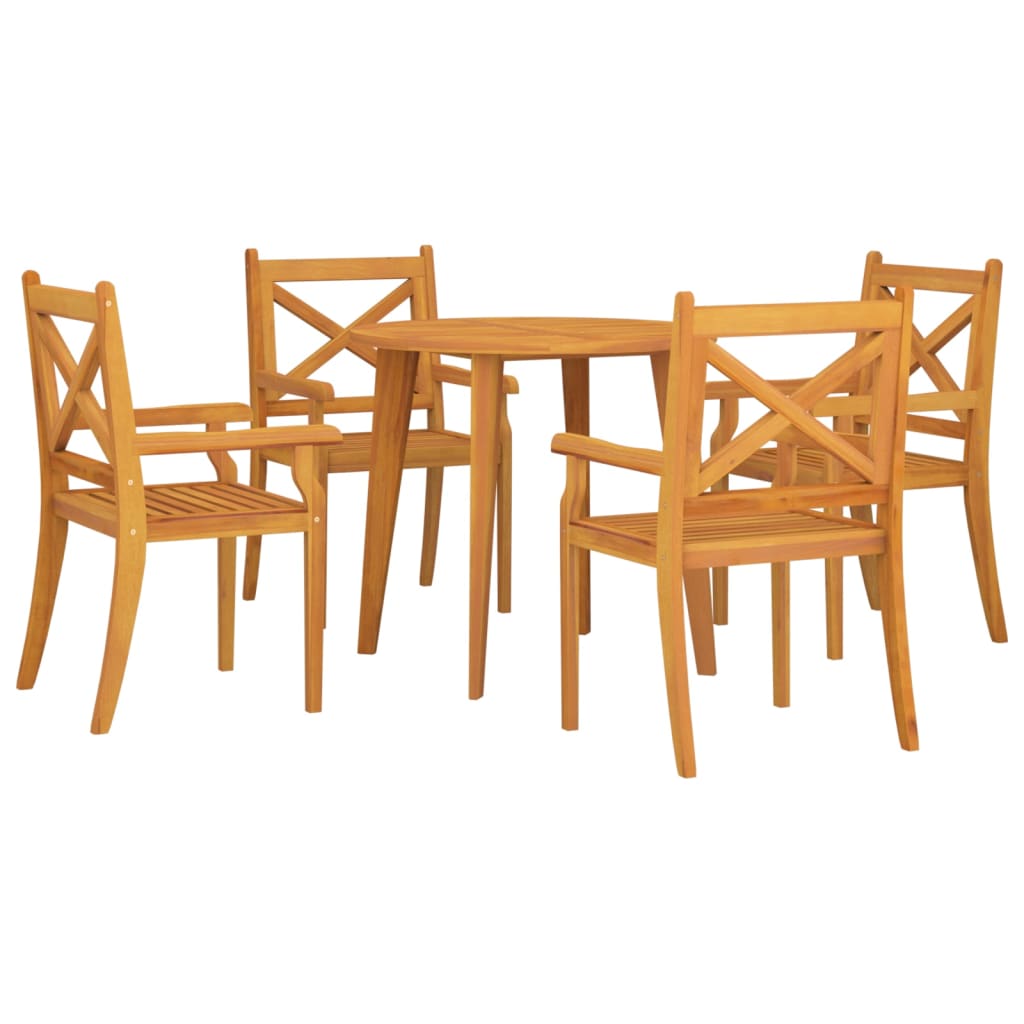 vidaXL Patio Dining Set Outdoor Furniture Set for Garden Solid Wood Acacia-51