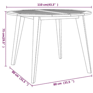 vidaXL Patio Dining Set Outdoor Furniture Set for Garden Solid Wood Acacia-61