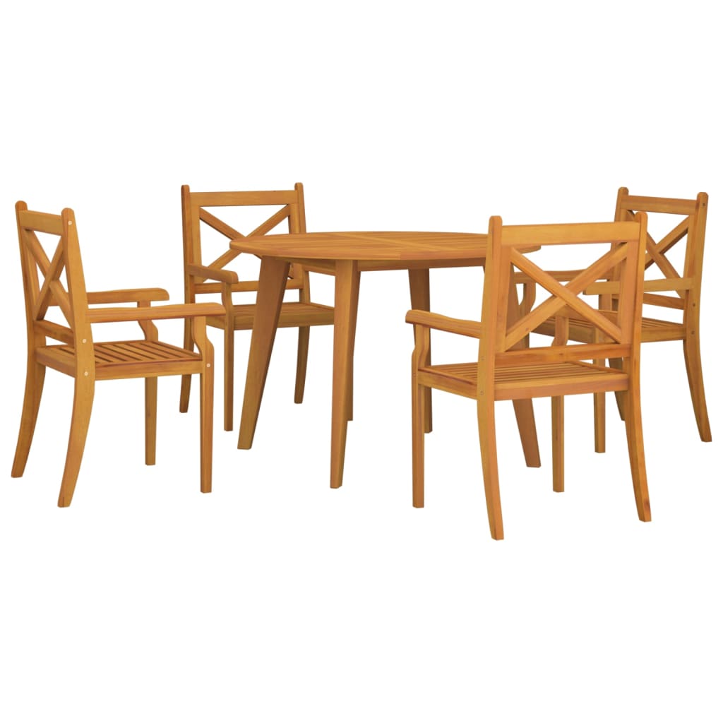 vidaXL Patio Dining Set Outdoor Furniture Set for Garden Solid Wood Acacia-58