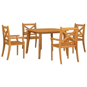 vidaXL Patio Dining Set Outdoor Furniture Set for Garden Solid Wood Acacia-13