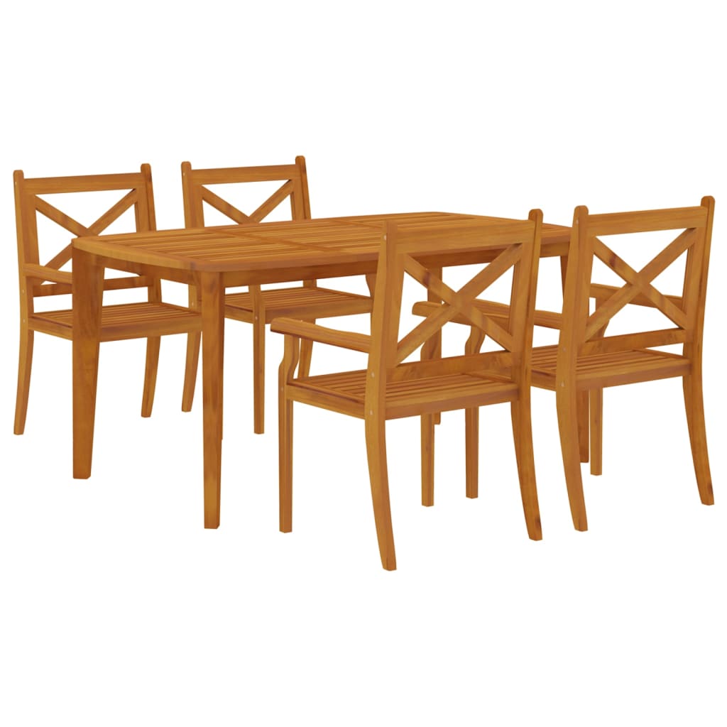 vidaXL Patio Dining Set Outdoor Furniture Set for Garden Solid Wood Acacia-24