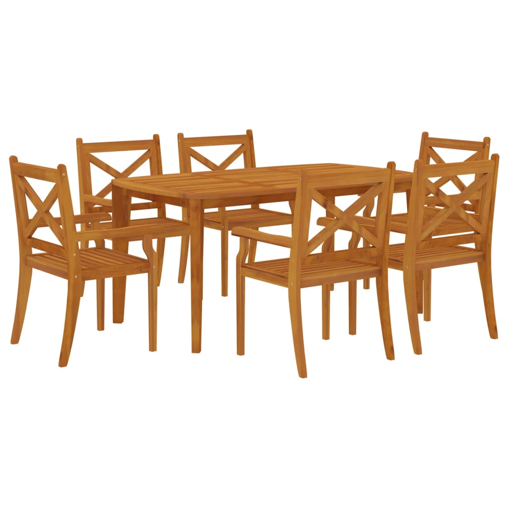 vidaXL Patio Dining Set Outdoor Furniture Set for Garden Solid Wood Acacia-23