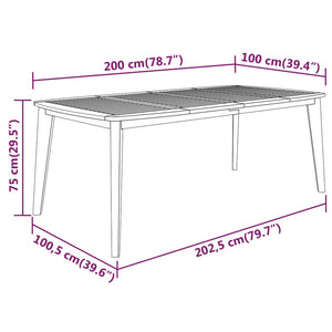 vidaXL Patio Dining Set Outdoor Furniture Set for Garden Solid Wood Acacia-4