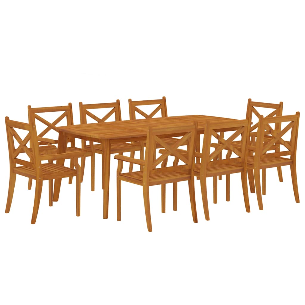 vidaXL Patio Dining Set Outdoor Furniture Set for Garden Solid Wood Acacia-30