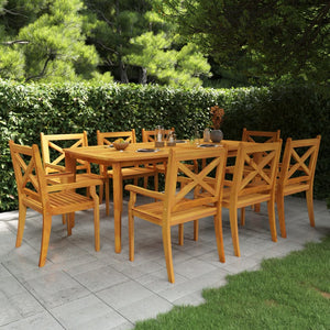 vidaXL Patio Dining Set Outdoor Furniture Set for Garden Solid Wood Acacia-45