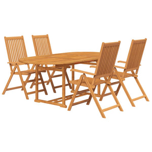 vidaXL 5 Piece Patio Dining Set Solid Acacia Wood-1