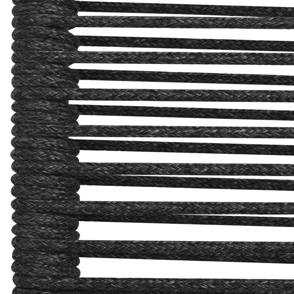 vidaXL Garden Dining Set 7/9 Piece Cotton Rope and Steel Black Outdoor Patio-17