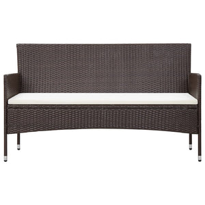 vidaXL Patio Lounge Set Outdoor Sectional Sofa Set Garden 2 Piece Poly Rattan-48