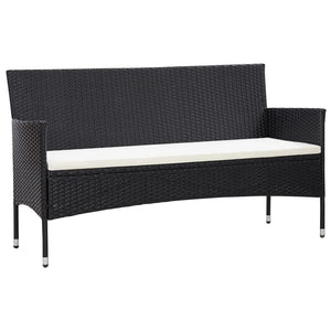 vidaXL Patio Lounge Set Outdoor Sectional Sofa Set Garden 2 Piece Poly Rattan-20