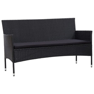 vidaXL Patio Lounge Set Outdoor Sectional Sofa Set Garden 2 Piece Poly Rattan-10